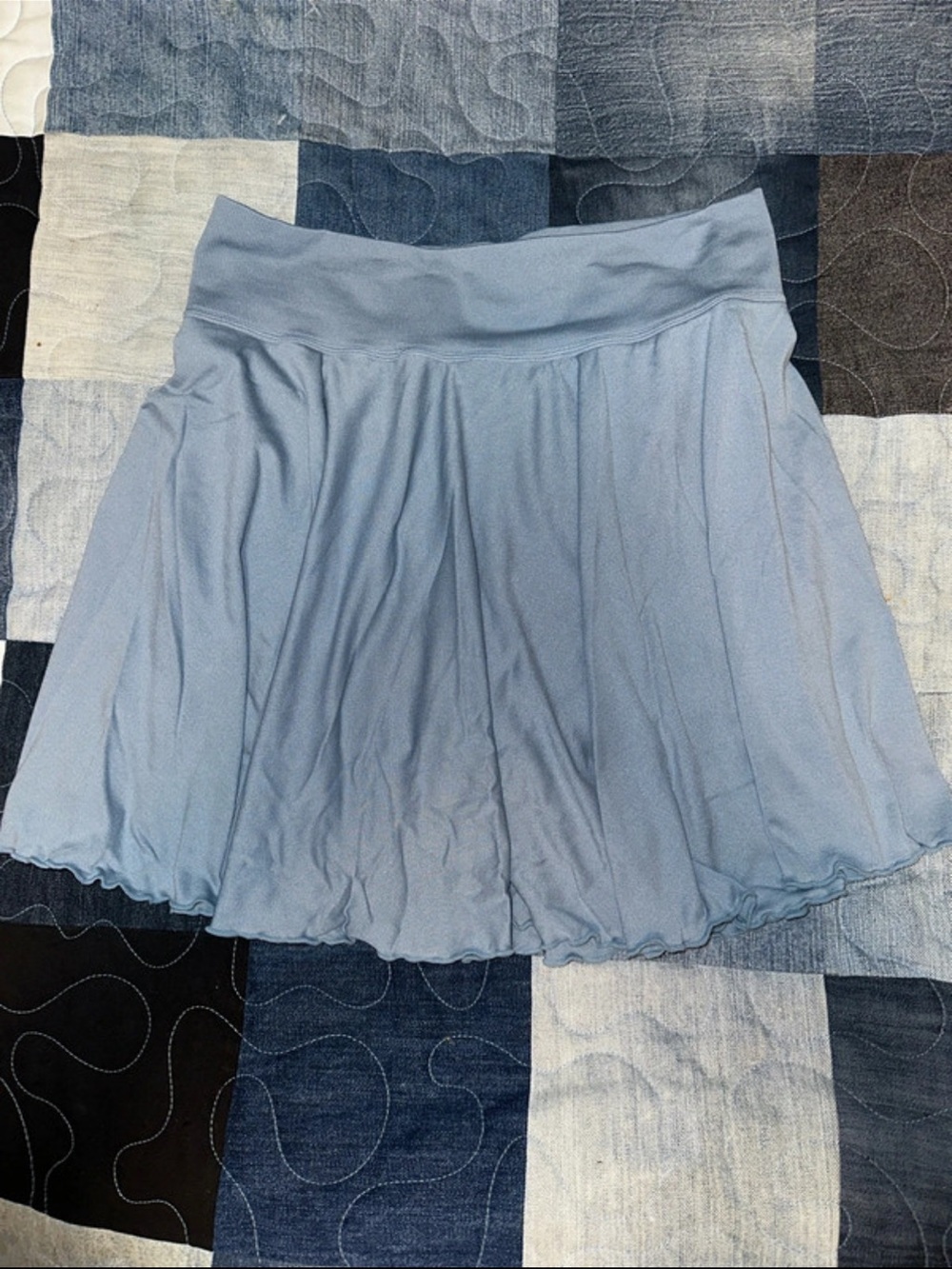 Light Blue Women's Flared Mini Skirt